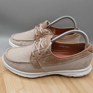 Skechers Shoes Womens 8.5 GO STEP Goga Max Walking Tan 14416 NAT